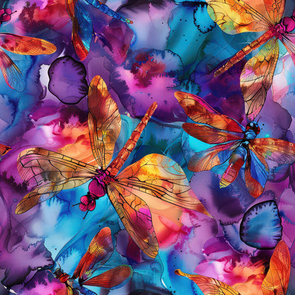 Alcohol Ink Dragonfly Fat Quarter Bundle