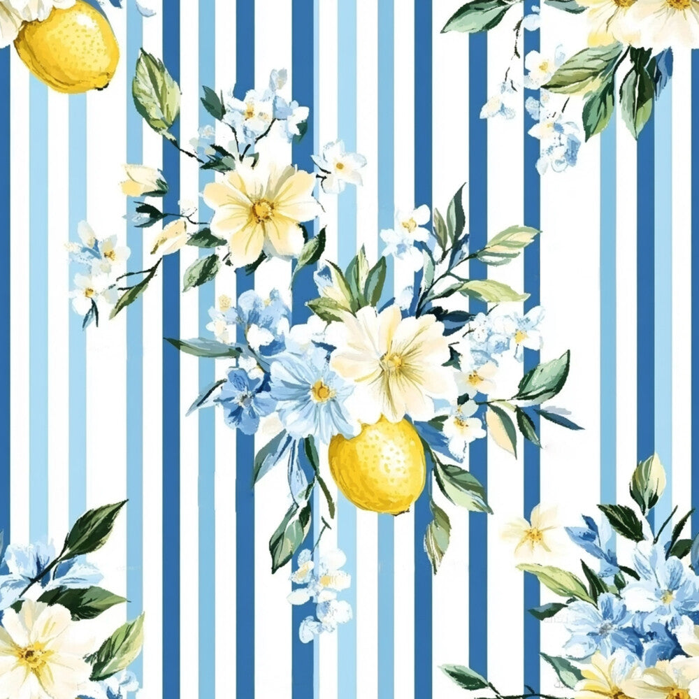 Lemon Floral Shabby Chic Fat Quarter Bundle