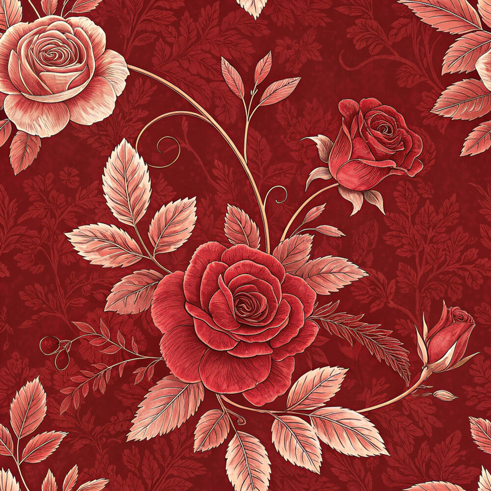 Red Roses and Bees Fat Quarter Bundle