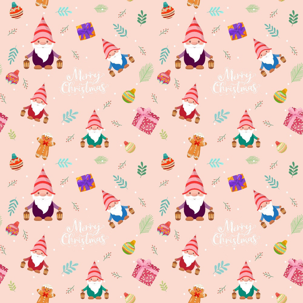 Pink Christmas Gnomes Fat Quarter Bundle