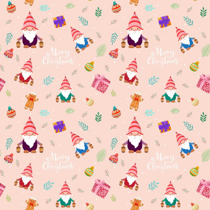 Pink Christmas Gnomes Fat Quarter Bundle