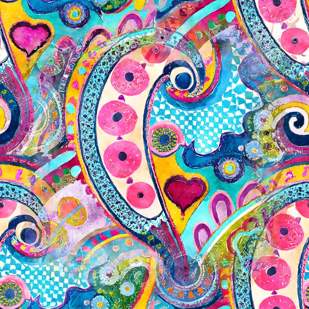 Watercolor Boho Patterns Fat Quarter Bundle