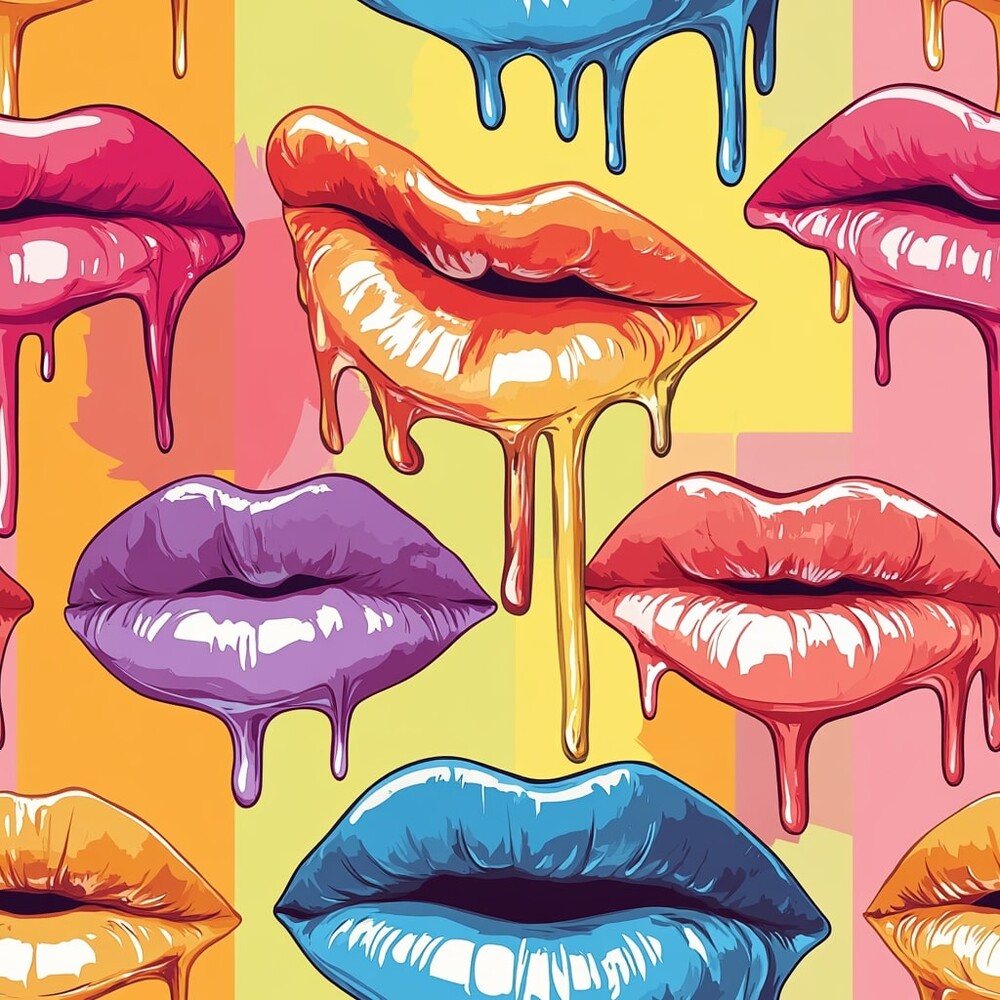 Rainbow Dripping Lips Art Fat Quarter Bundle