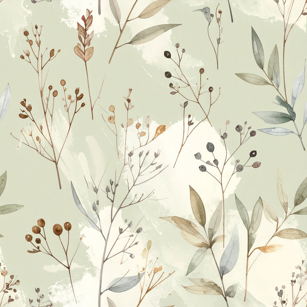 Brown Green Rustic Winter Fat Quarter Bundle