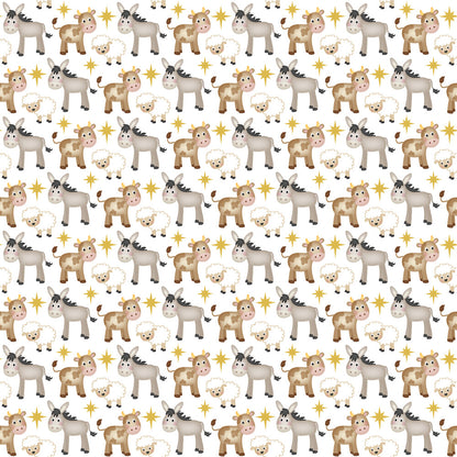 Cartoon Christmas Nativity Fat Quarter Bundle