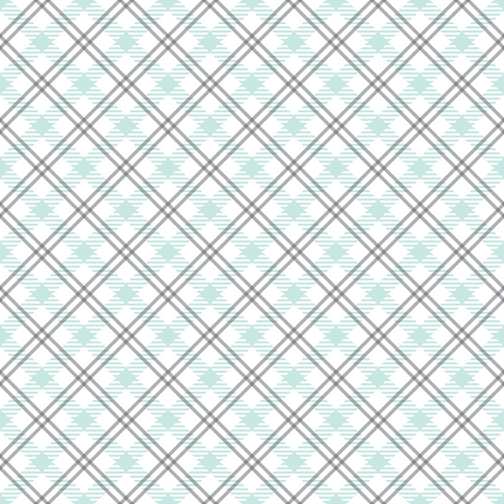 Mint Grey and White Plaid Fat Quarter Bundle