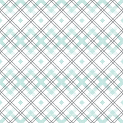 Mint Grey and White Plaid Fat Quarter Bundle