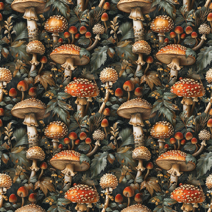 Retro Mushroom Botanical Fat Quarter Bundle