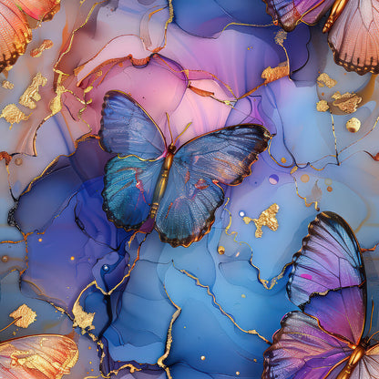Pastel Alcohol Ink Butterfly Fat Quarter Bundle