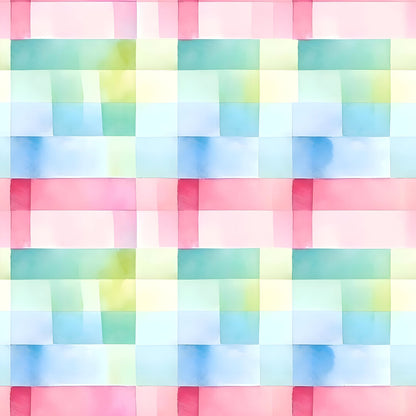 Watercolor Checkered Gingham Fat Quarter Bundle
