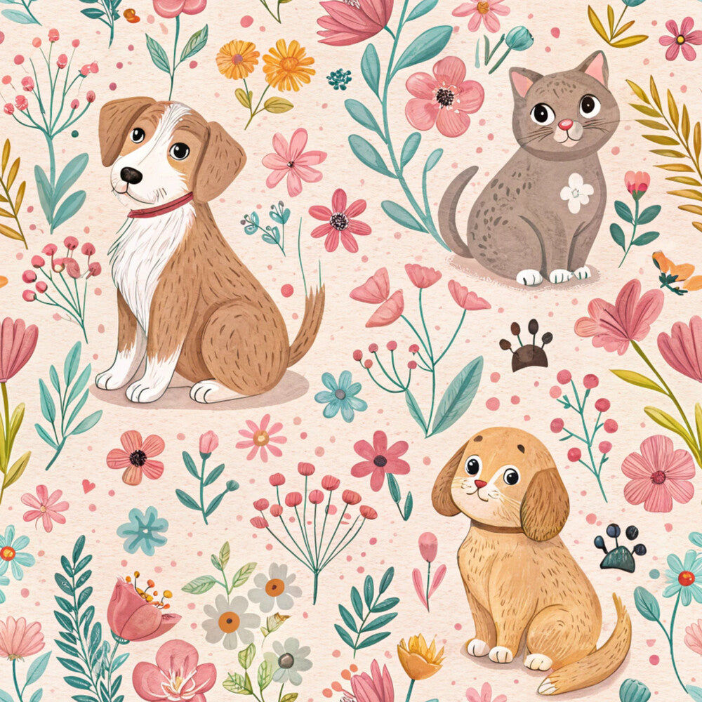Heart and Paw Prints Fat Quarter Bundle