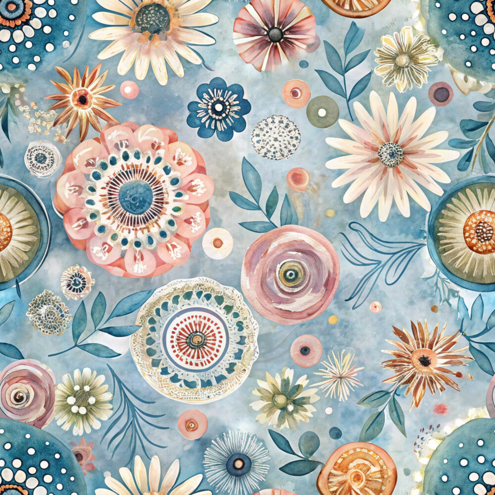 Funky Daisy Watercolor Fat Quarter Bundle