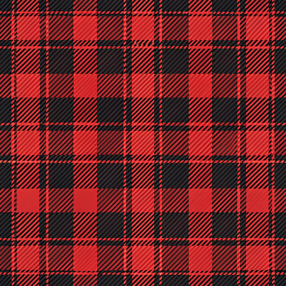 Classic Red and Black Buffalo Plaid Fat Quarter Bundle