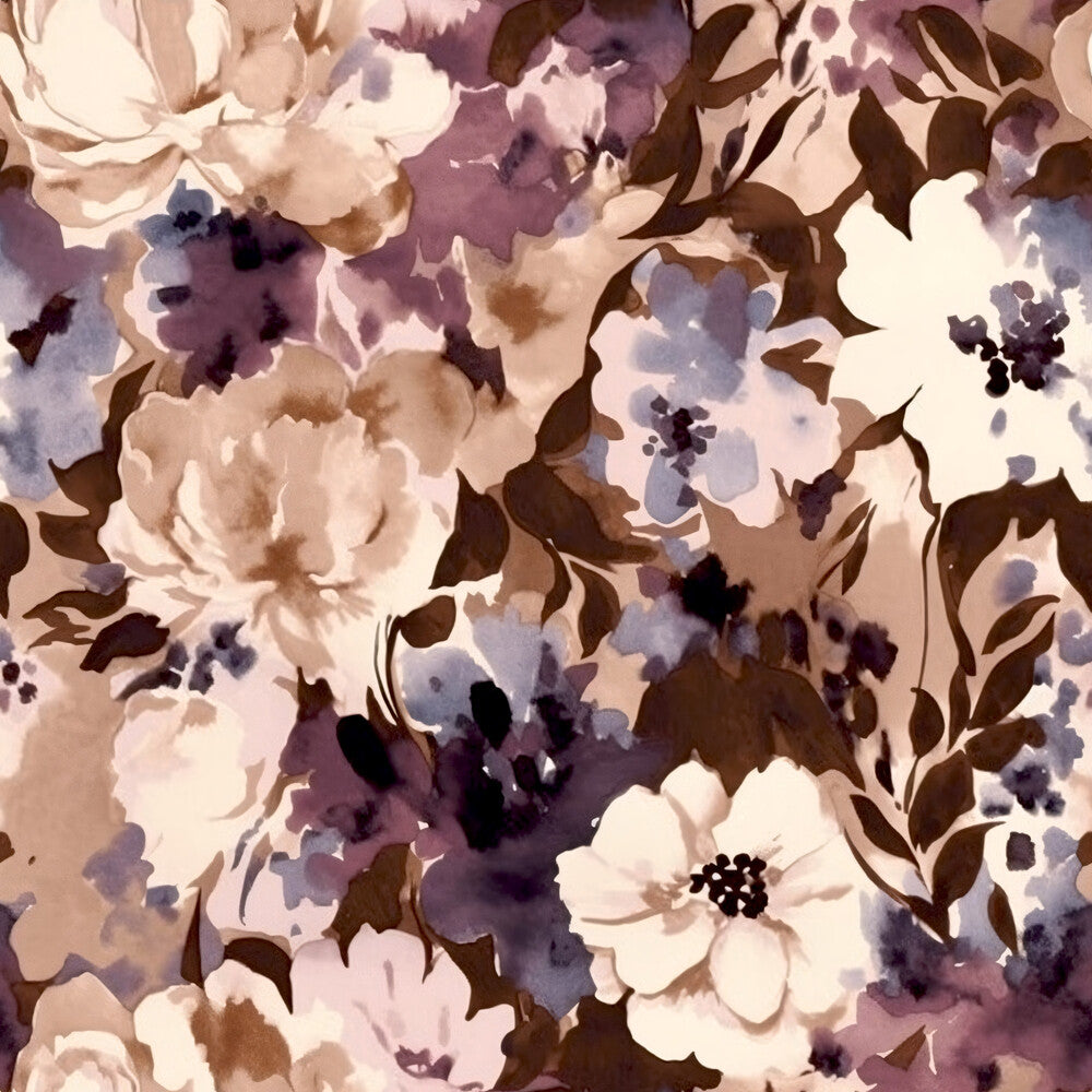 Navy Rose Wine Florals Fat Quarter Bundle