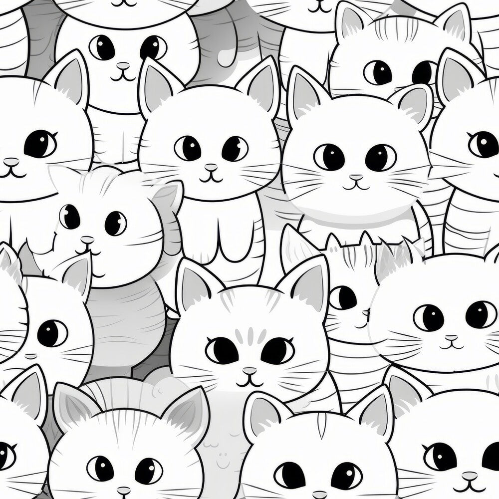 Black and White Cats Fat Quarter Bundle