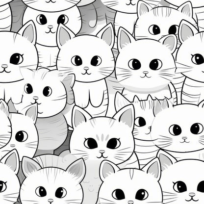Black and White Cats Fat Quarter Bundle
