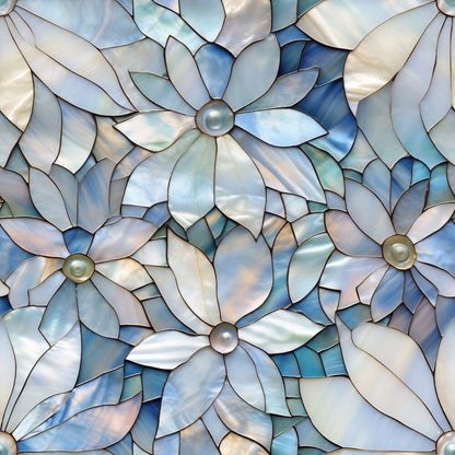 Iridescent Floral Mosaic Tiles Fat Quarter Bundle