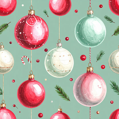Traditional Christmas Watercolor Fat Quarter Bundle