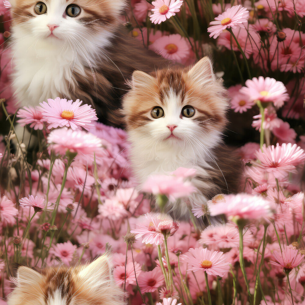 Kittens in Wildflowers Fat Quarter Bundle