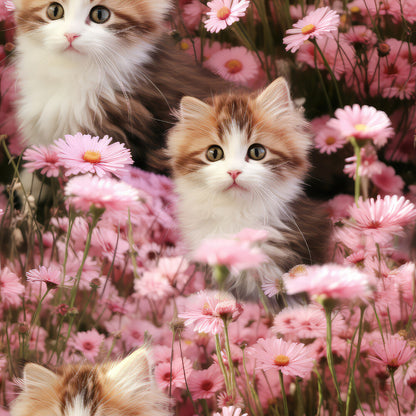 Kittens in Wildflowers Fat Quarter Bundle