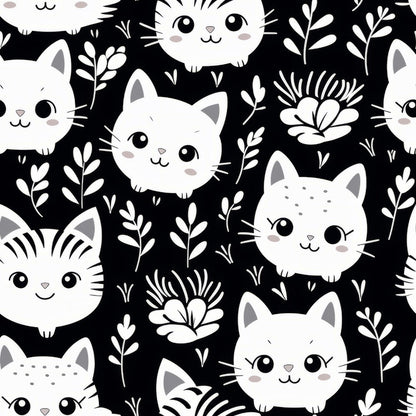 Black and White Cats Fat Quarter Bundle