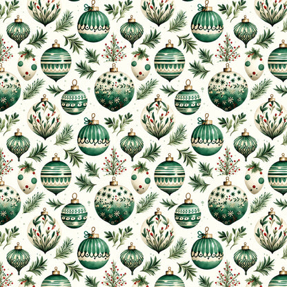 Vintage Emerald Christmas Fat Quarter Bundle