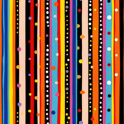 Colorful Stripes and Dots Fat Quarter Bundle