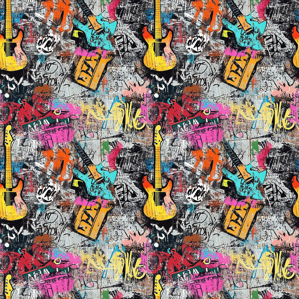 Grunge Rock Guitar Fat Quarter Bundle