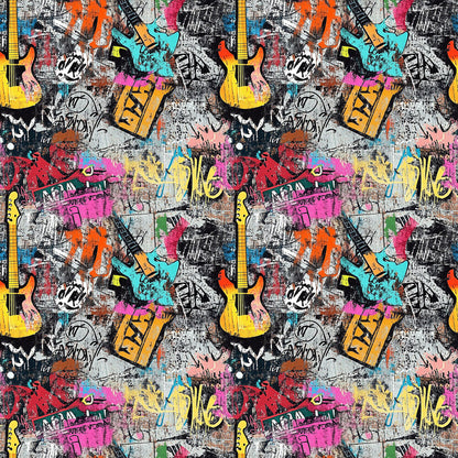 Grunge Rock Guitar Fat Quarter Bundle