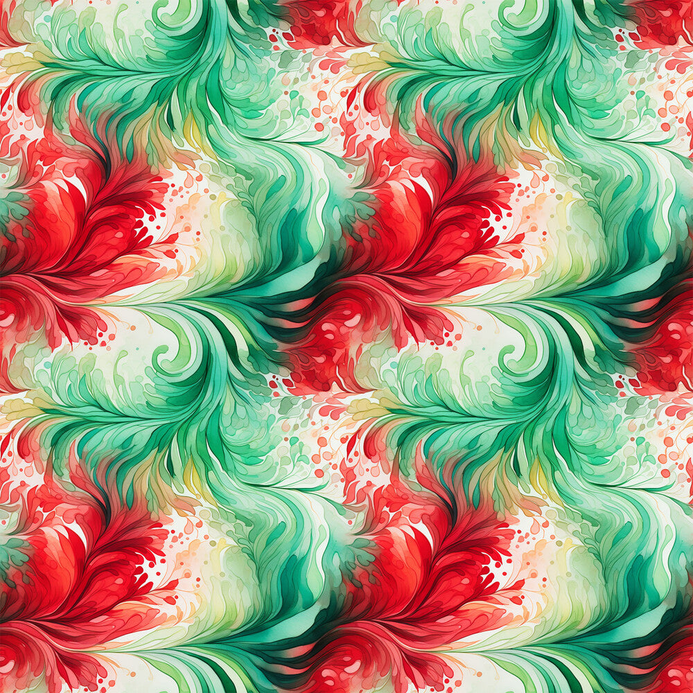 Watercolor Christmas Swirls Fat Quarter Bundle