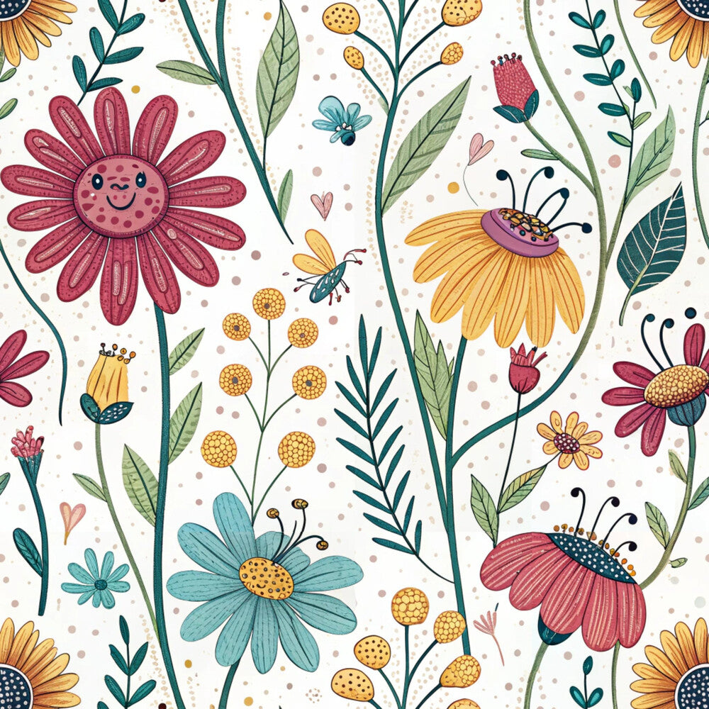 Comic Wildflowers Fat Quarter Bundle