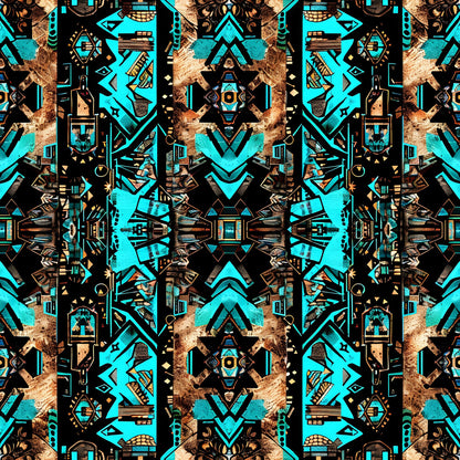 Aztec Turquoise Fat Quarter Bundle