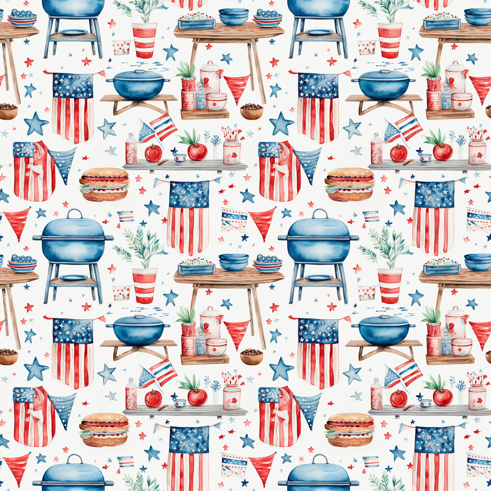 Red White and BBQ Fat Quarter Bundle