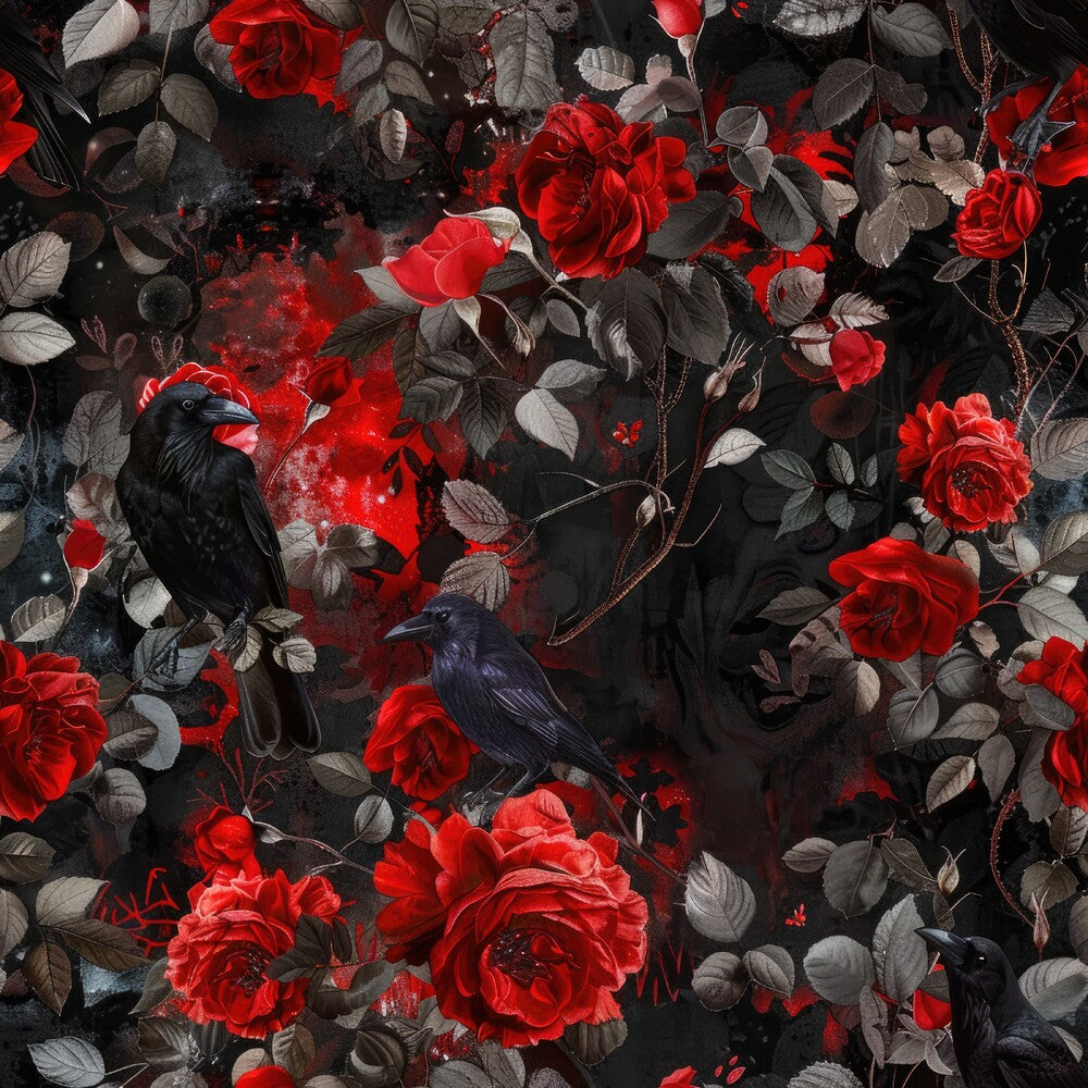 Evil Crows and Roses Fat Quarter Bundle