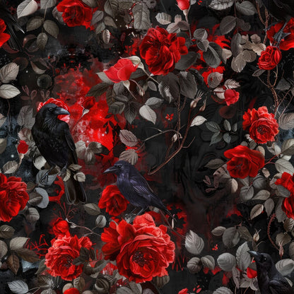 Evil Crows and Roses Fat Quarter Bundle