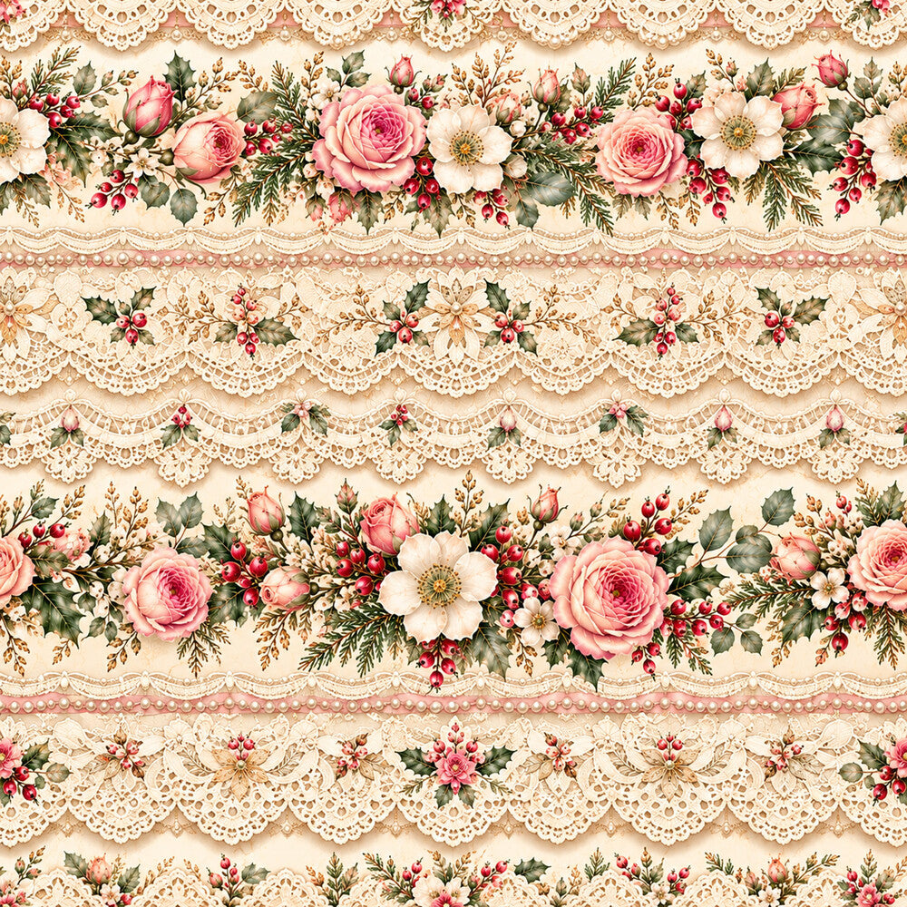 Christmas Rose Cottage Fat Quarter Bundle