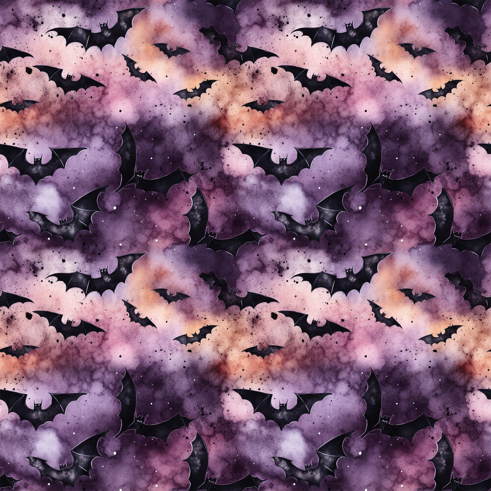 Watercolor Halloween Bats Fat Quarter Bundle