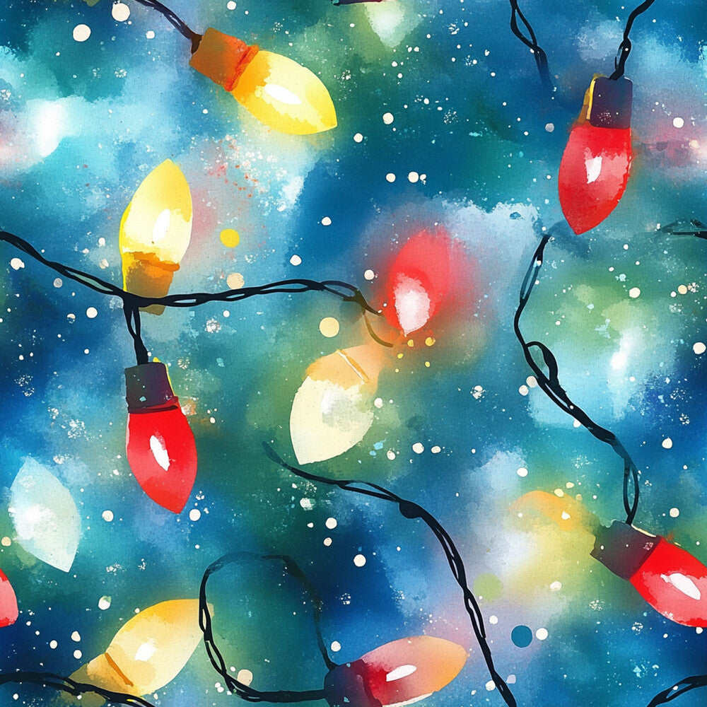 Watercolor Christmas Lights Fat Quarter Bundle