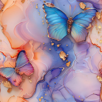 Pastel Alcohol Ink Butterfly Fat Quarter Bundle