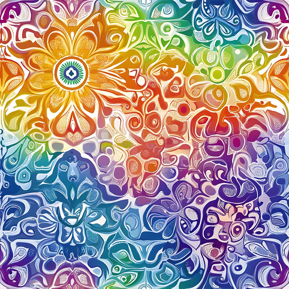 Rainbow Mandala Fat Quarter Bundle