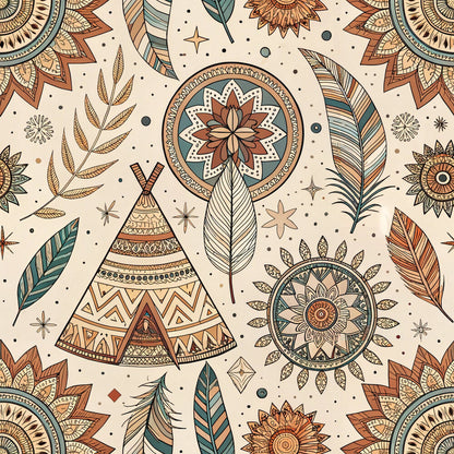 Boho Tribal Mandala Fat Quarter Bundle