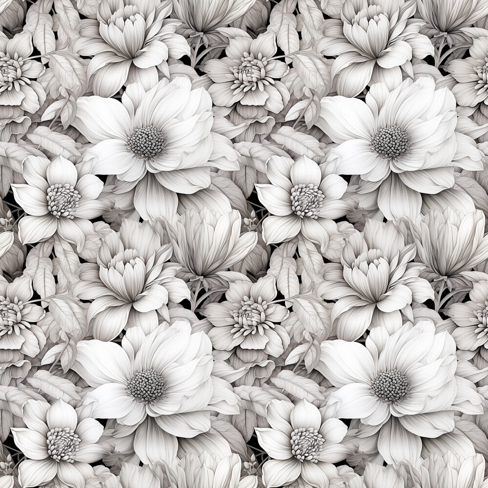 White Flowers Fat Quarter Bundle