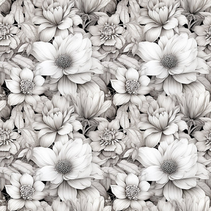 White Flowers Fat Quarter Bundle