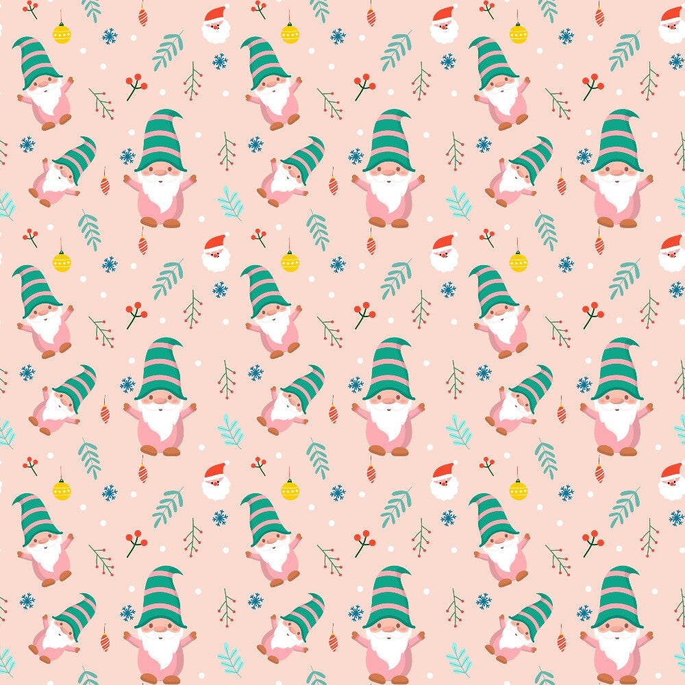 Pink Christmas Gnomes Fat Quarter Bundle