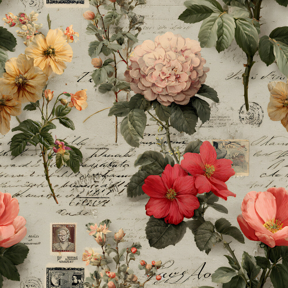 Botanical Floral Collage Fat Quarter Bundle