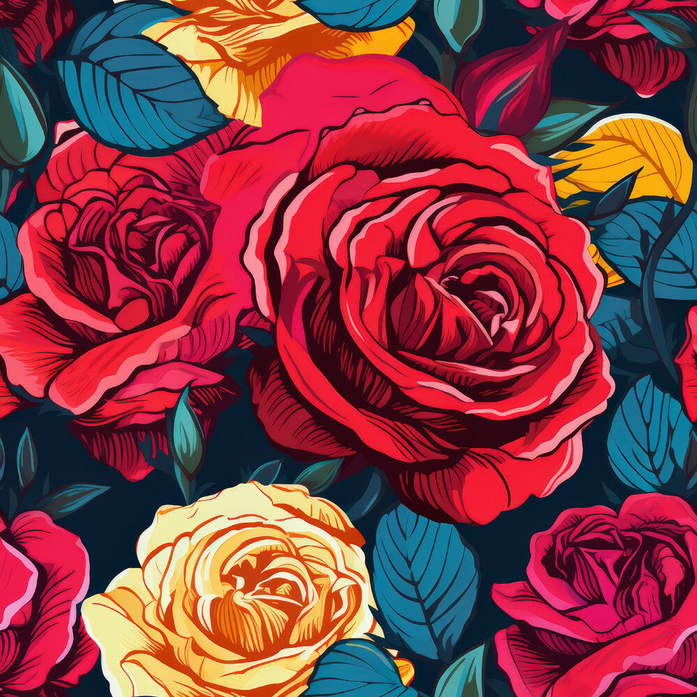 Pop Art Roses Fat Quarter Bundle