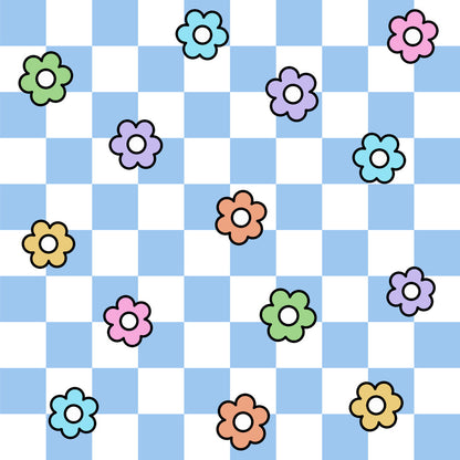 Spring Flower Checkered Fat Quarter Bundle