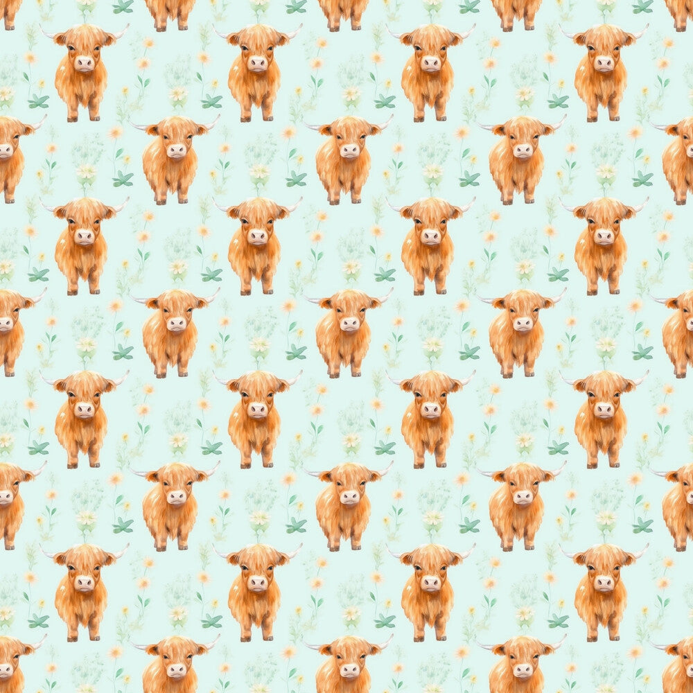 Funky Highland Cows Fat Quarter Bundle