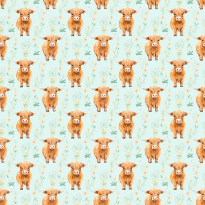 Funky Highland Cows Fat Quarter Bundle