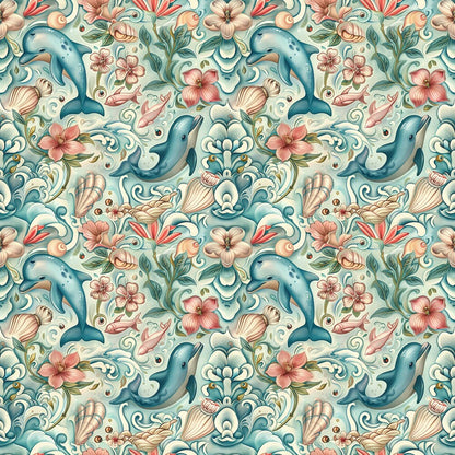 Swimming with Dolphins Fat Quarter Bundle